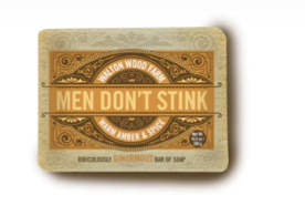Men Don't Stink - Warm Amber & Spice Bar Soap 10oz Original Scent